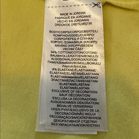 Lauren Ralph Lauren Yellow Short Sleeve Stretch Tee Top Tall Cotton Blend - XL - Picture 6 of 8